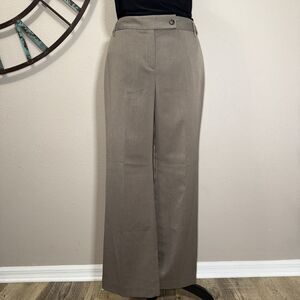 Ann Taylor Pants 12 NWT Khaki Green Lined Boot Leg Margo Fit